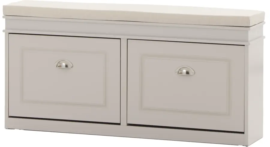 Szafka na buty z siedziskiem Alessa 1 (kaszmir/biały)