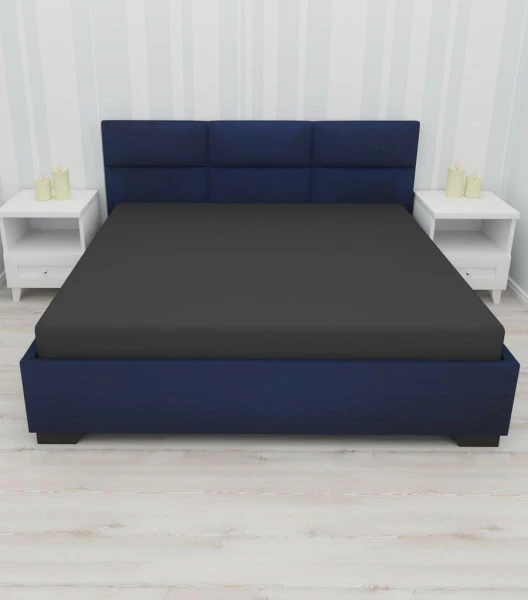 Prześcieradło z gumką (czarny-180x200x30cm) 