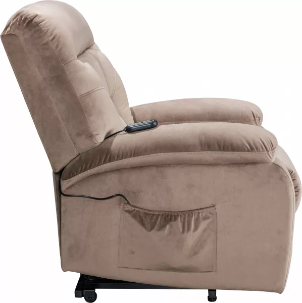Fotel elektryczny regulowany z funkcją podnoszenia Duke 28 (brązowy)