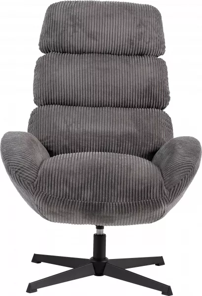 Fotel wypoczynkowy, obrotowy Prince (grafit) 