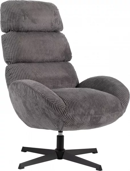 Fotel wypoczynkowy, obrotowy Prince (grafit)