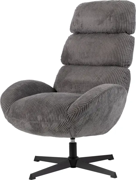 Fotel wypoczynkowy, obrotowy Prince (grafit)