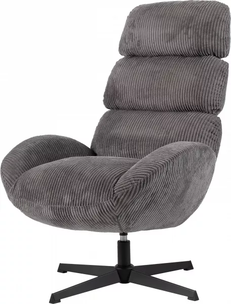 Fotel wypoczynkowy, obrotowy Prince (grafit) 