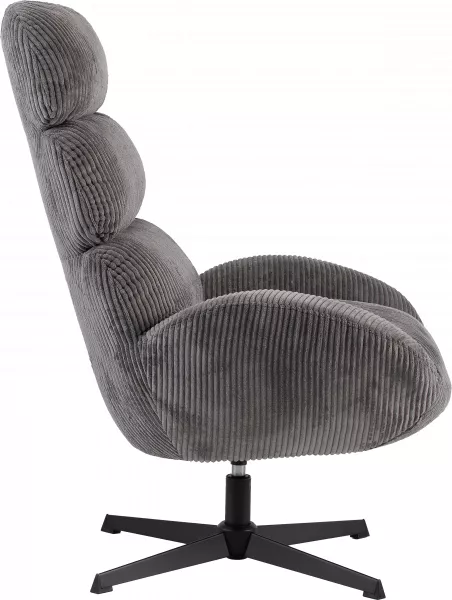 Fotel wypoczynkowy, obrotowy Prince (grafit)