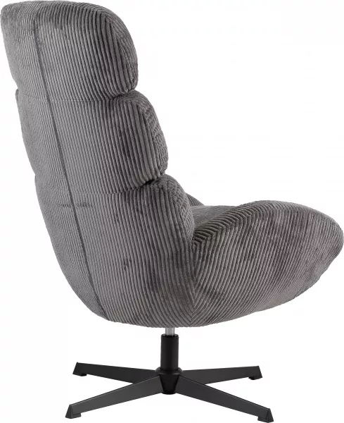 Fotel wypoczynkowy, obrotowy Prince (grafit)