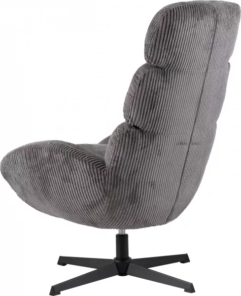 Fotel wypoczynkowy, obrotowy Prince (grafit) 