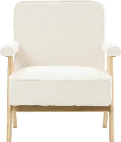 Fotel Vintage 25 (boucle kremowy) 