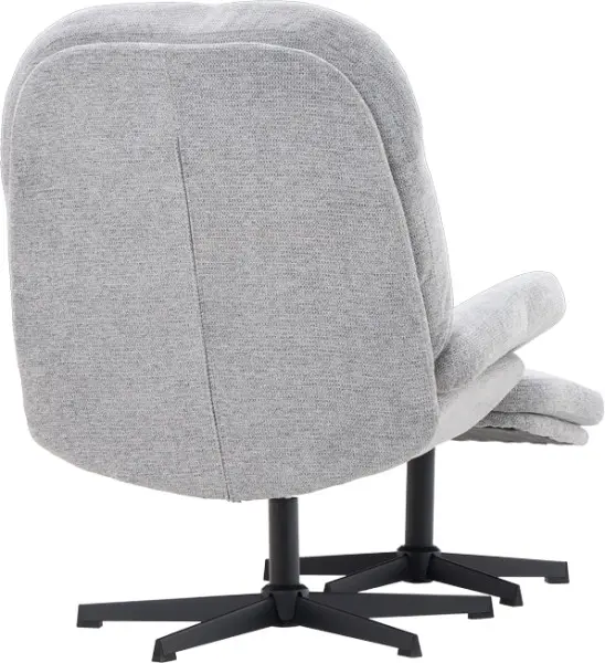 Zestaw wypoczynkowy fotel obrotowy + podnóżek Tramonto 2 (rojal szary)