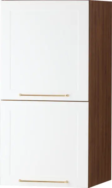 Zabudowa nadblatowa lewa Laurencja (biały lakier mat/orzech Foresta)