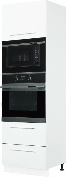 Wysoka zabudowa piekarnika/mikrofali Loara z easy box (biały połysk)