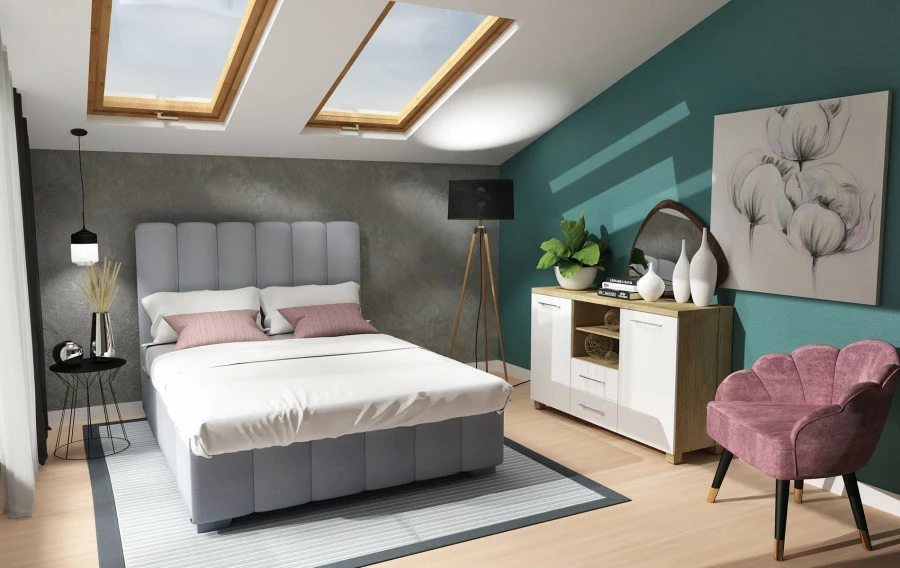 Zasłona Kosino 3 (czarny welwet/cyrkonie)