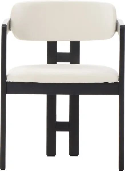 Krzesło drewniane Lummo 40 (beż/czarne drewno)