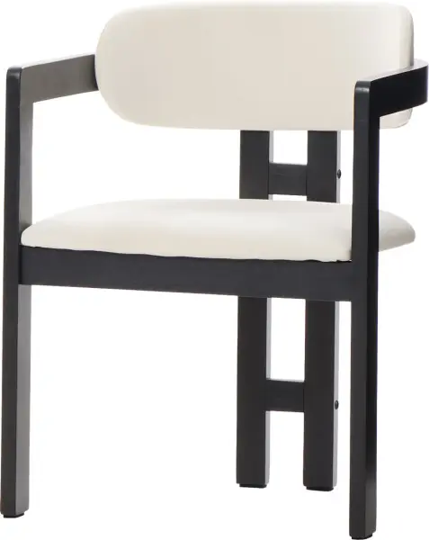 Krzesło drewniane Lummo 40 (beż/czarne drewno)