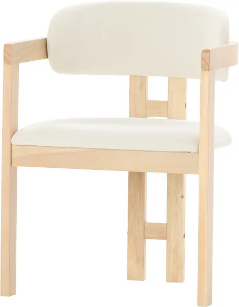 Krzesło drewniane Lummo 40 (beż/jasne drewno)