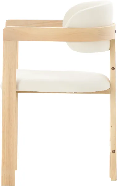 Krzesło drewniane Lummo 40 (beż/jasne drewno)