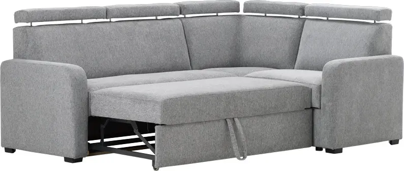 Narożnik Lazur z siedziskiem 3-os. rozkładanym i i 1-os. (rojal szary)