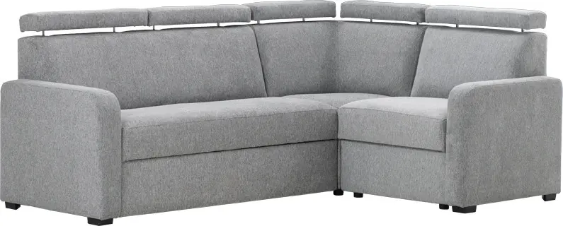 Narożnik Lazur z siedziskiem 3-os. rozkładanym i i 1-os. (rojal szary)