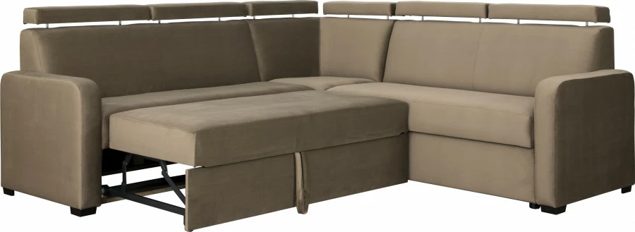 Narożnik Lazur z siedziskami 3-os. (plusz brąz)