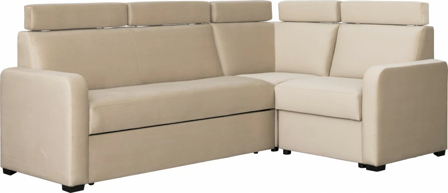 Narożnik Lazur z siedziskiem 3-os. rozkładanym i i 1-os. (plusz beż)