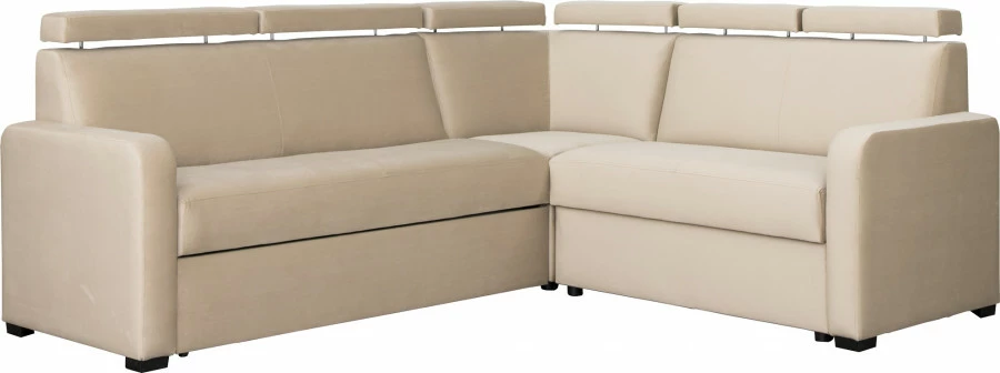 Narożnik Lazur z siedziskiem 3-os. rokładanym i 2-os. (plusz beż)