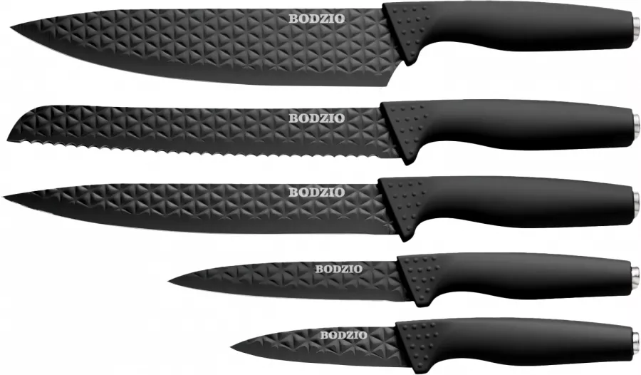 Zestaw noży w bloku Modern Kitchen 7 elem. (czarny) 