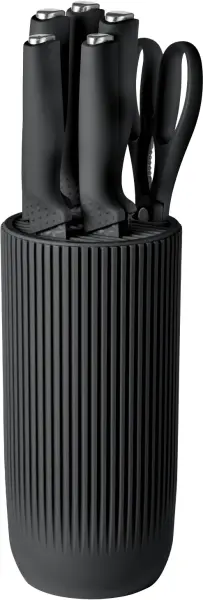 Zestaw noży w bloku Modern Kitchen 7 elem. (czarny)