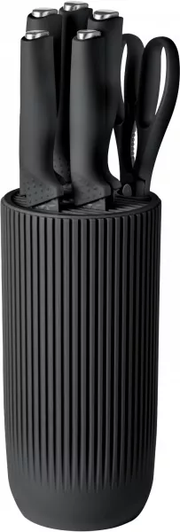 Zestaw noży w bloku Modern Kitchen 7 elem. (czarny) 