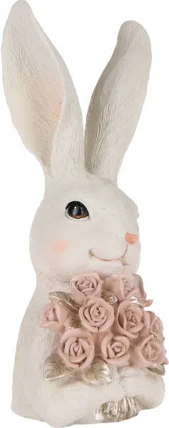 Ozdoba wielkanocna królik Pink Easter 31 (biały/różowy/złoty)