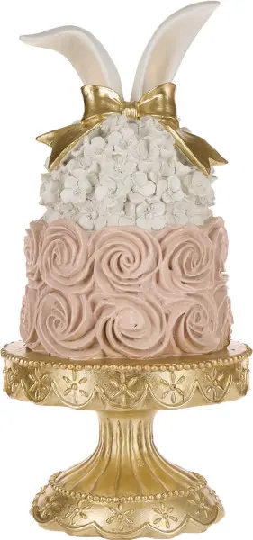 Ozdoba wielkanocna torcik Pink Easter 39 (biały/złoty/różowy)