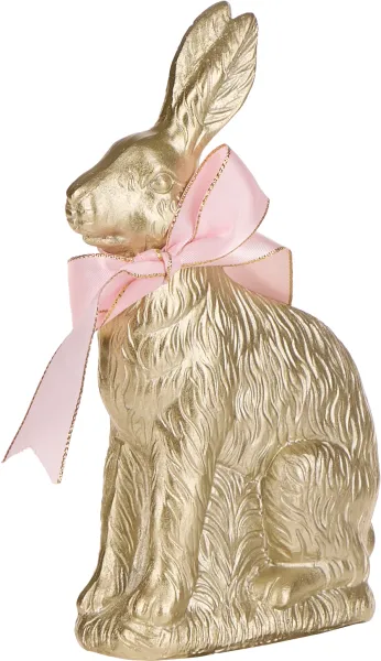 Ozdoba wielkanocna królik Pink Easter 30 19cm (złoty/różowy)