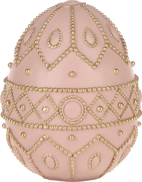 Ozdoba wielkanocna jajko Pink Easter 33 (różowy/złoty)