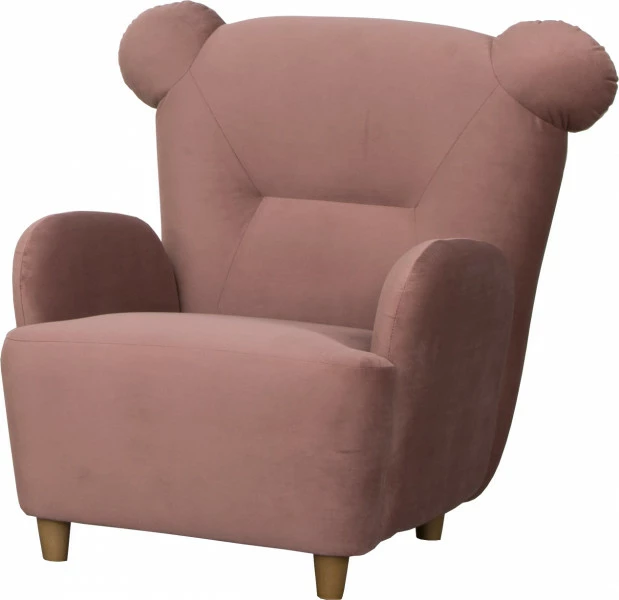 Fotelik Miś (plusz brudny róż)