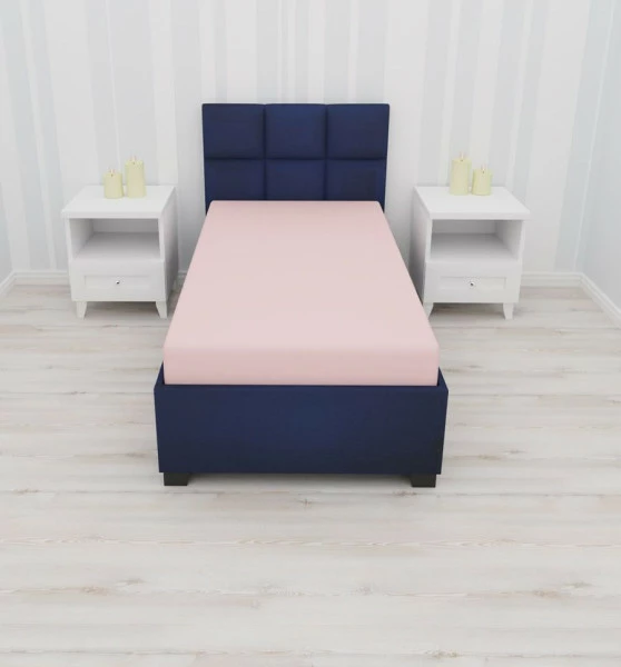 Prześcieradło z gumką (różowe - 90x200cm)