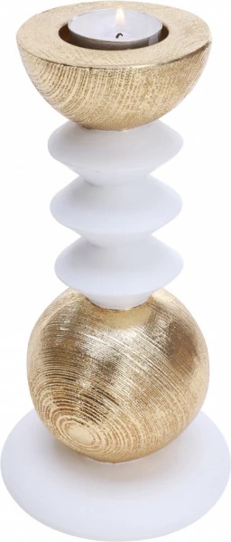 Świecznik do świec LED Luxor 50 (biały/złoty) 