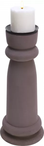 Świecznik drewniany na t-light Etna 48 (brązowy) 