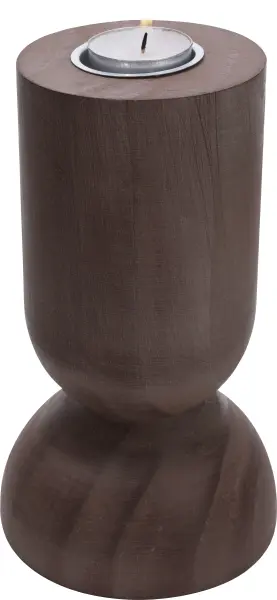 Świecznik drewniany na t-light Etna 49 (brązowy)