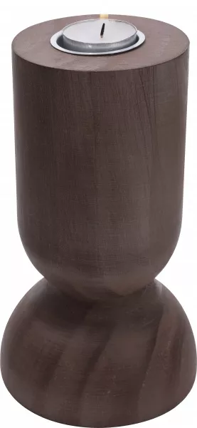 Świecznik drewniany na t-light Etna 49 (brązowy) 