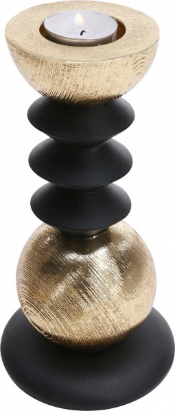 Świecznik do świec LED Luxor 50 (czarny/złoty) 