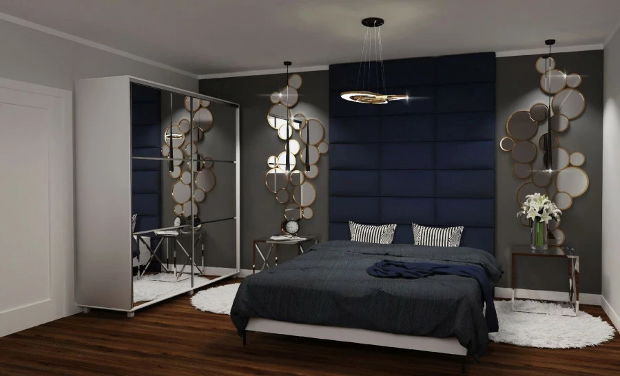 Szafa przesuwna 3xlustra 200cm (biały) 