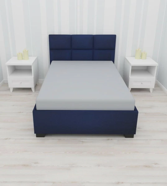 Prześcieradło z gumką (szare 120x200x30cm)