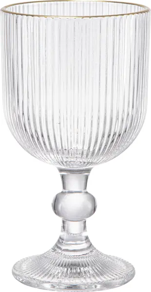 Pucharek szklany Rifle ze złotą obwódką (370 ml)