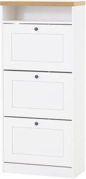 Szafka na obuwie Toskania (biały/dąb Soma ciemny)