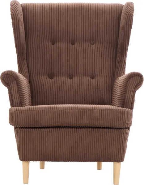 Fotel Werina (sztruks czekoladowy brąz)