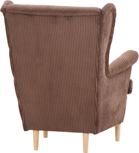 Fotel Werina (sztruks czekoladowy brąz)