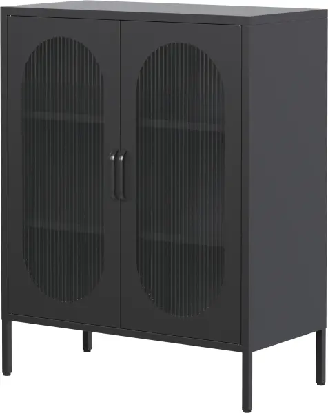 Witryna metalowa Groovi 2 drzwiowa (czarny)