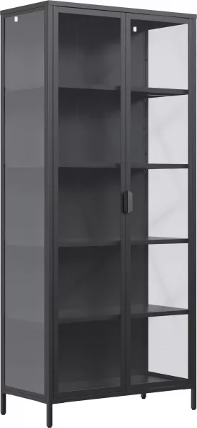 Witryna metalowa Groovi 2 drzwiowa (czarny) 