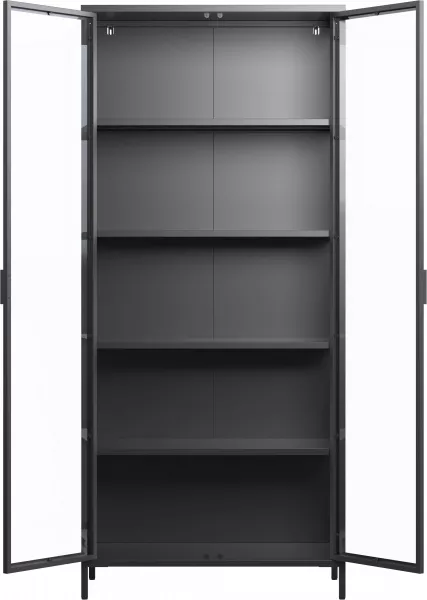 Witryna metalowa 2 drzwiowa Groovi 3 (czarny)