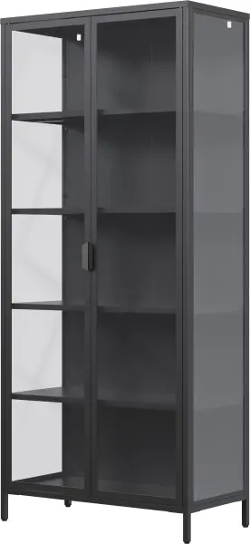 Witryna metalowa Groovi 2 drzwiowa (czarny)