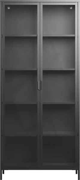 Witryna metalowa Groovi 2 drzwiowa (czarny) 