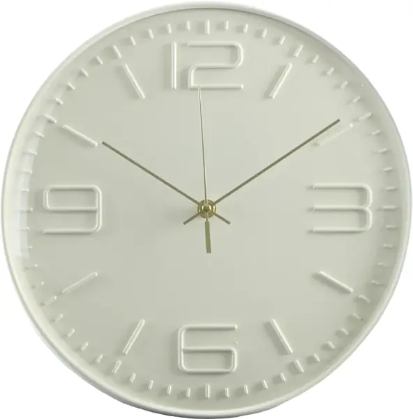 Zegar ścienny Naturos (beżowy/złoty)